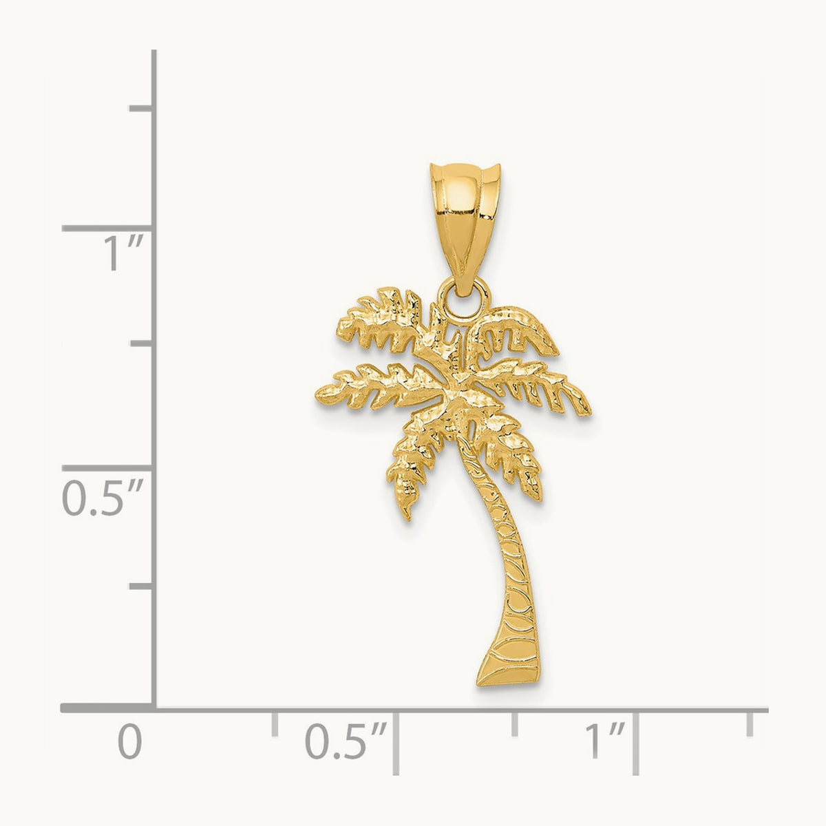 Mini Palm Tree Pendant, 14K