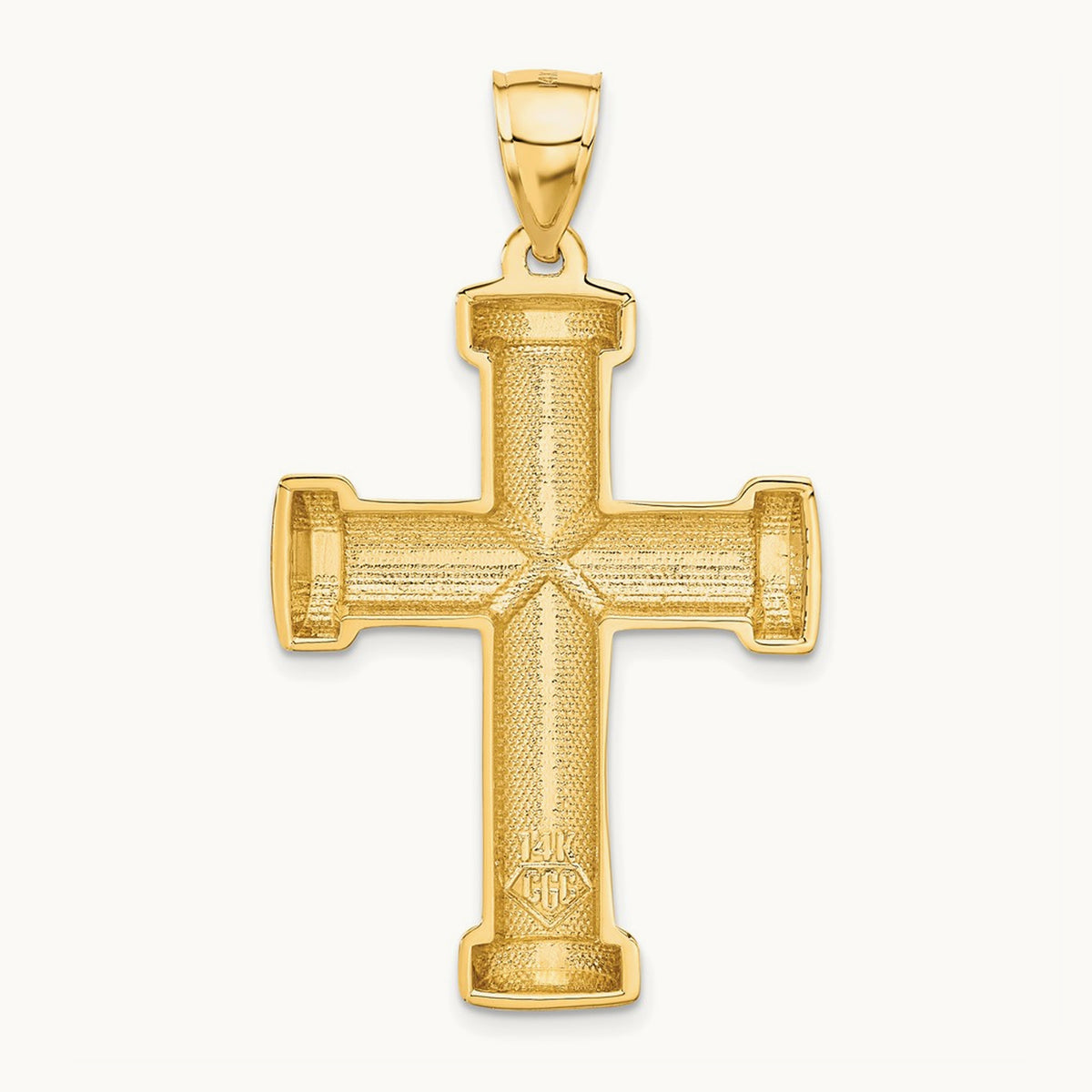 Polished Latin Cross Pendant, 14K