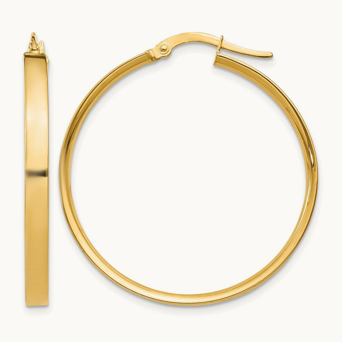 XL Hoop Earrings — 14K Yellow Gold