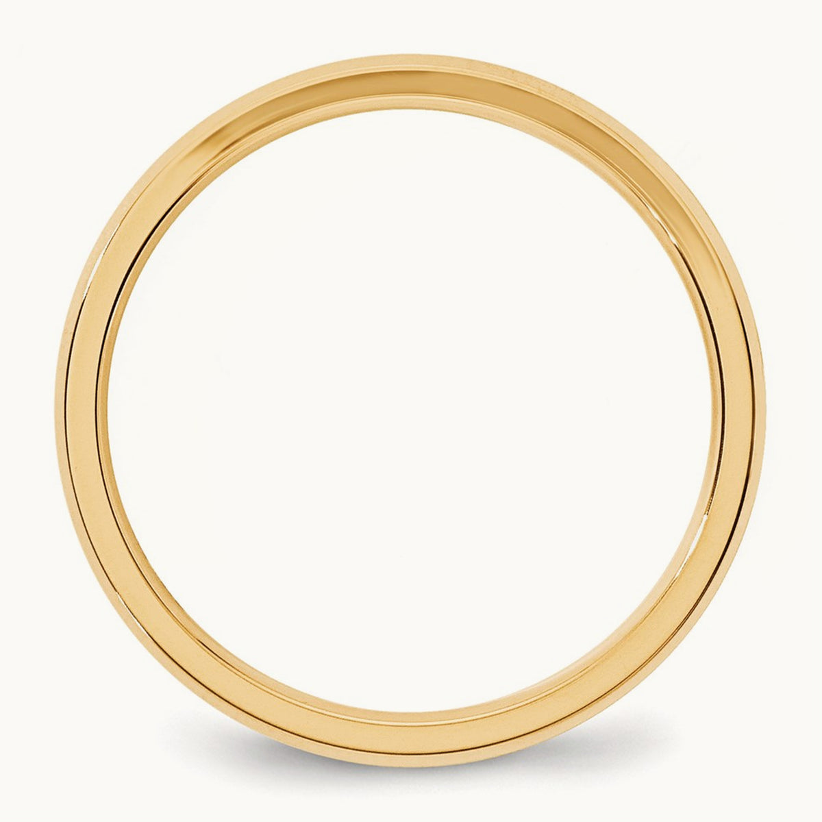 Bevel Edge Comfort Fit Band — 14K Yellow Gold, 3mm