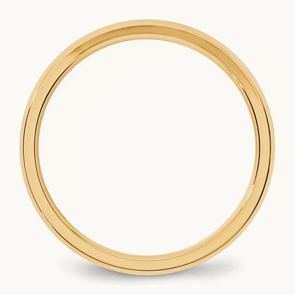 Bevel Edge Comfort Fit Band — 14K Yellow Gold, 3mm