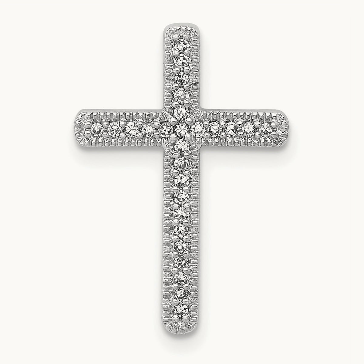 1/10ct. Diamond Cross Chain Slide — photo set