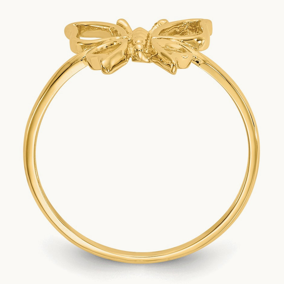 Polished Butterfly Ring, 14K