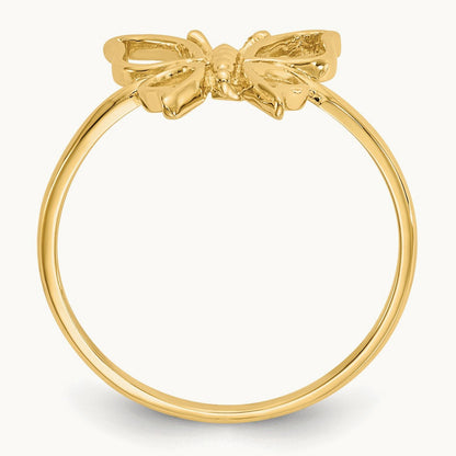 Polished Butterfly Ring, 14K