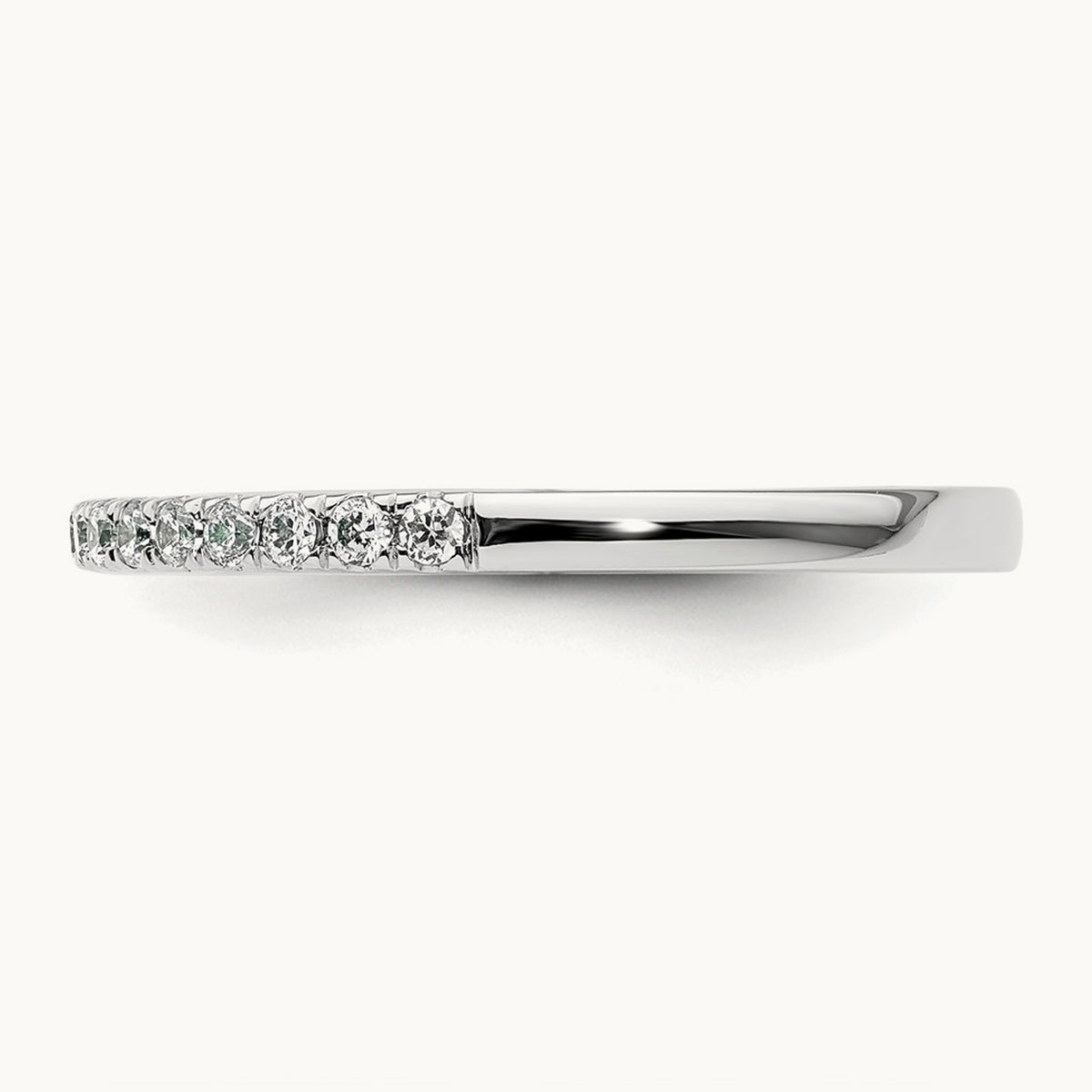 Diamond Wedding Band — 14K White Gold, 7