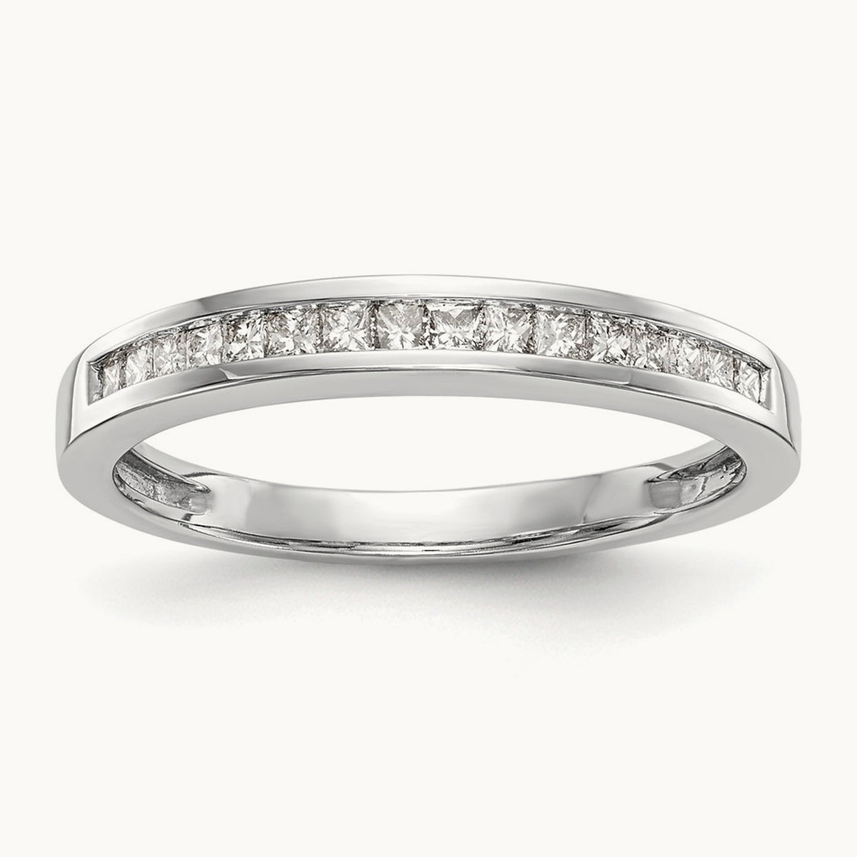 Diamond Wedding Band, 14K White Gold