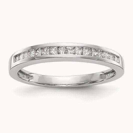 Diamond Wedding Band, 14K White Gold
