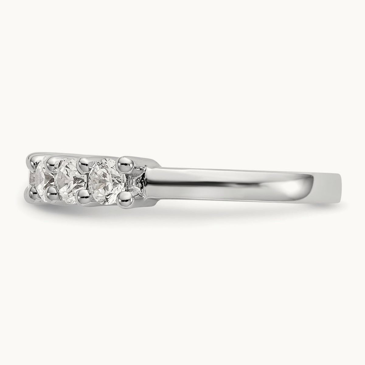 7-Stone Diamond Band, 14K White Gold