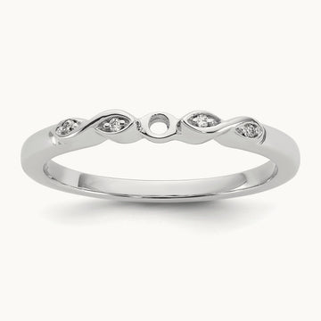Peg Set Semi-Mount Engagement Ring, 0.05 ct tw