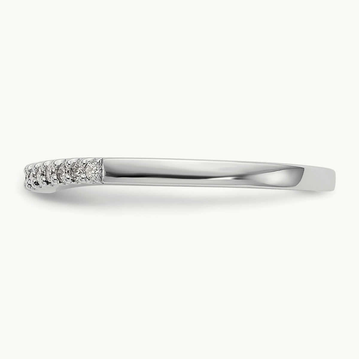 Diamond Wedding Band, 14K White Gold