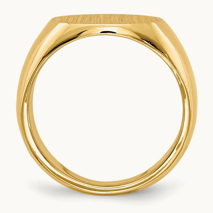 12.5x9. Closed Back Signet Ring, 5mm, 14K