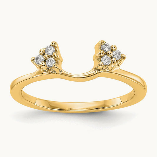 Ring Wrap, 0.10-0.15 ct tw Lab-Grown Diamond — 1/8 ct, 14K Yellow Gold