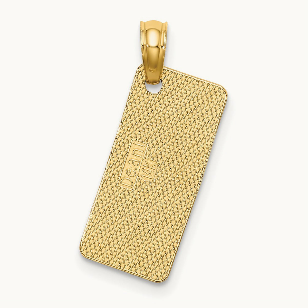 Textured SEA ISLE License Plate, 14K