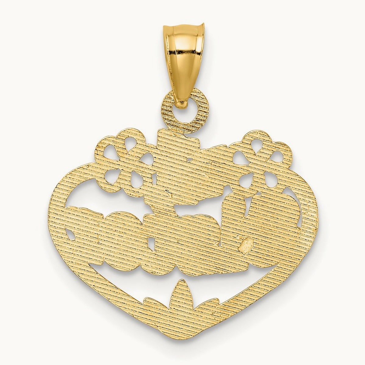 #1 SISTER in Heart Charm, 14K