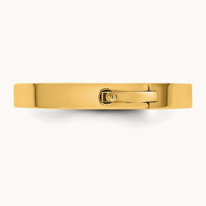 CLIQ Hinged Flat Wedding Band, 3mm, 14K Yellow Gold