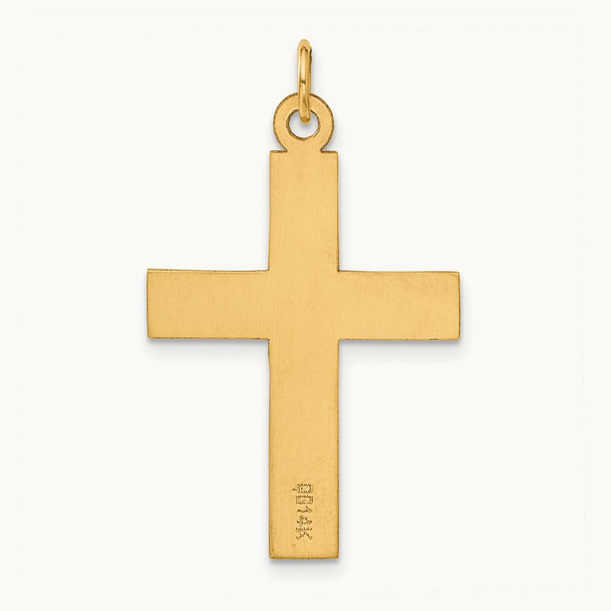 Polished Cross Charm, 14K