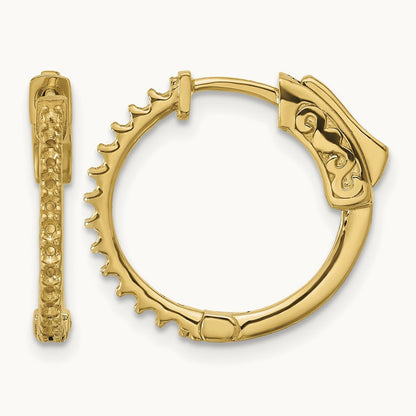 .40ct 26- Round Hoop w/ Safety Clasp Earring Mountings, 1.5mm, 14K