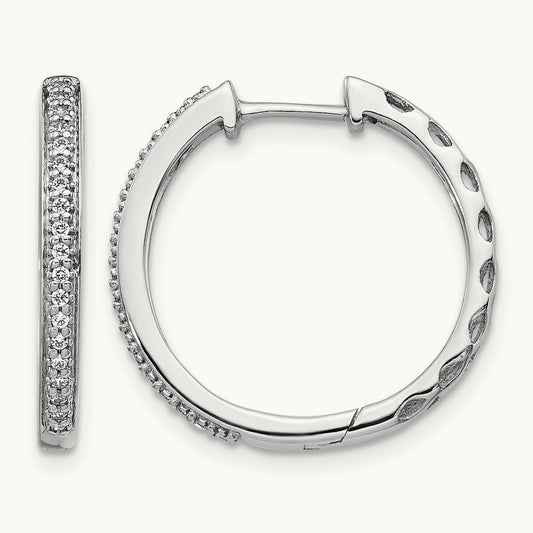 Diamond Hinged Hoop Earrings — photo set