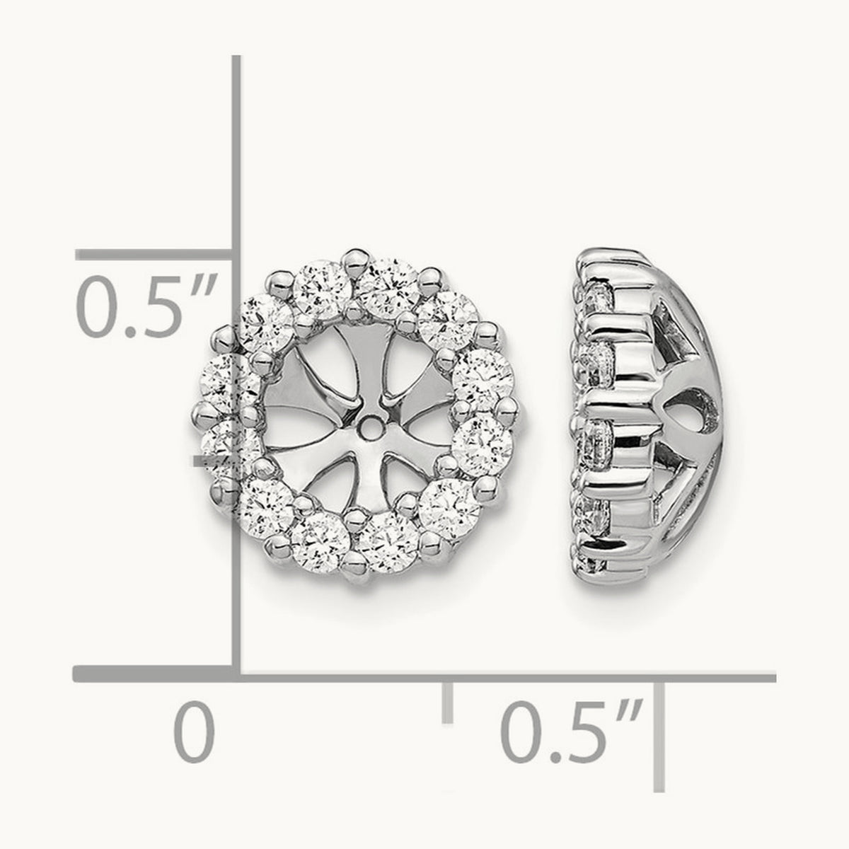 Diamond Earring Jackets, 14K White Gold