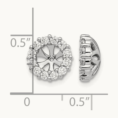 Diamond Earring Jackets, 14K White Gold