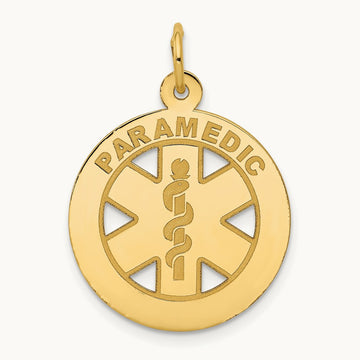 Medium PARAMEDIC Medical Pendant, 14K