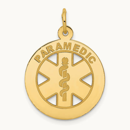 Medium PARAMEDIC Medical Pendant, 14K