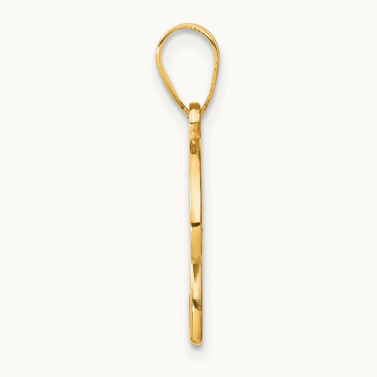 Script Initial Pendant with Diamond — U