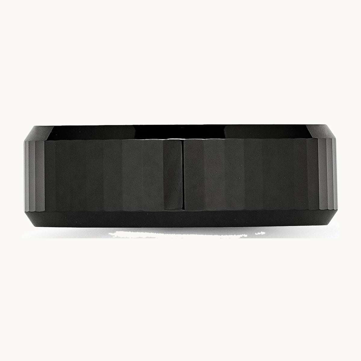 Faceted Beveled Edge Polished Band — photo set