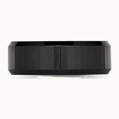 Faceted Beveled Edge Polished Band — photo set