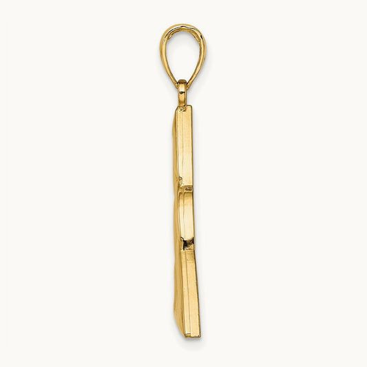 Polished Large Celtic Trinity Knot Charm, 14K