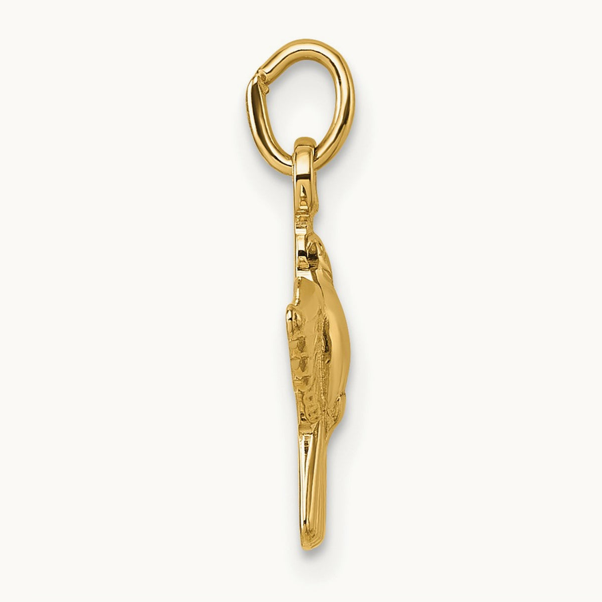 Polished Dove Pendant, 14K