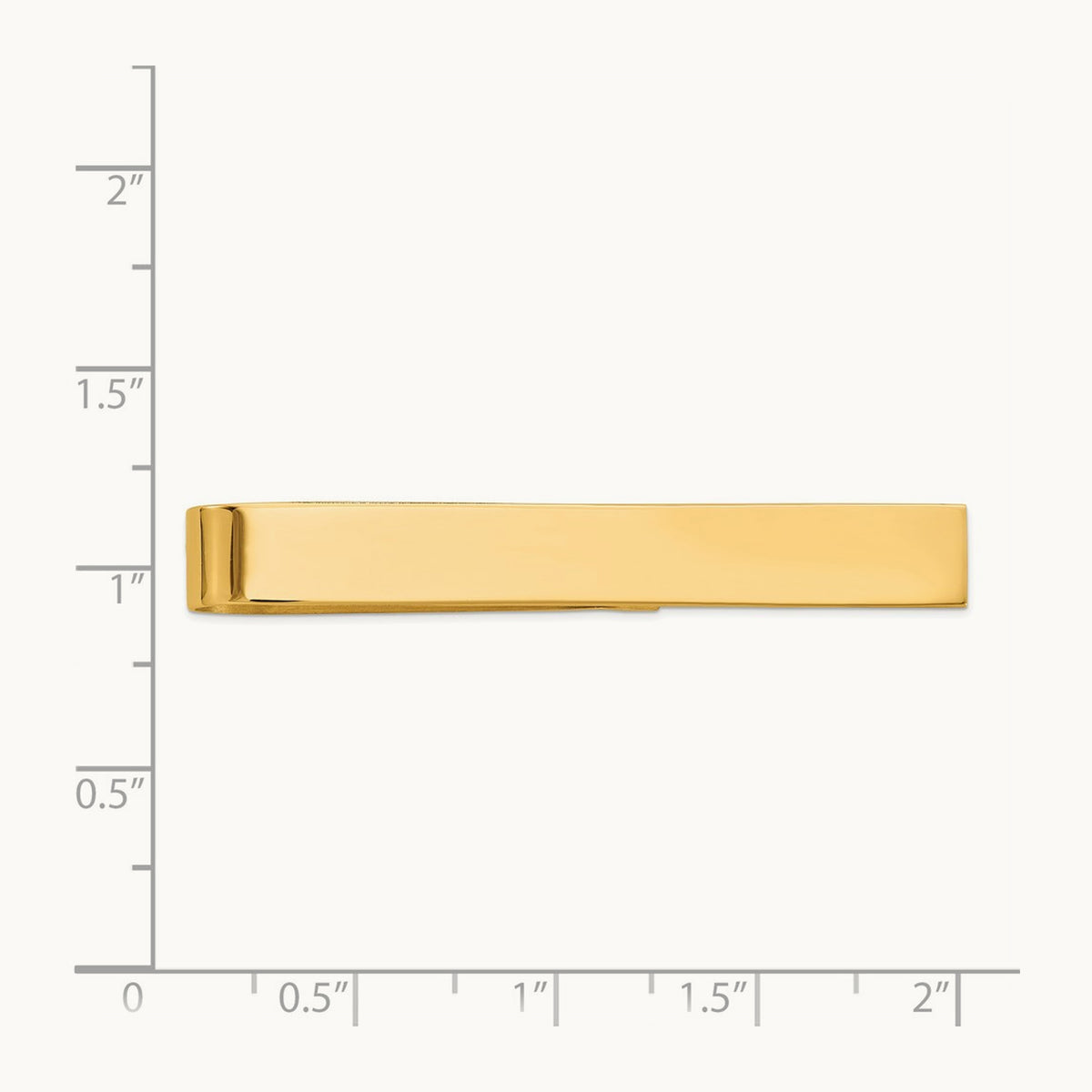 Men's Polished Tie Bar — 14K Yellow Gold