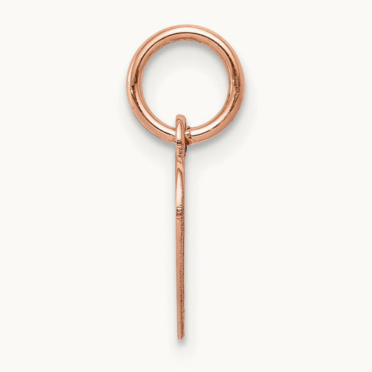 Plain .018 Gauge Engraveable Heart Disc Charm, 14K Rose Gold