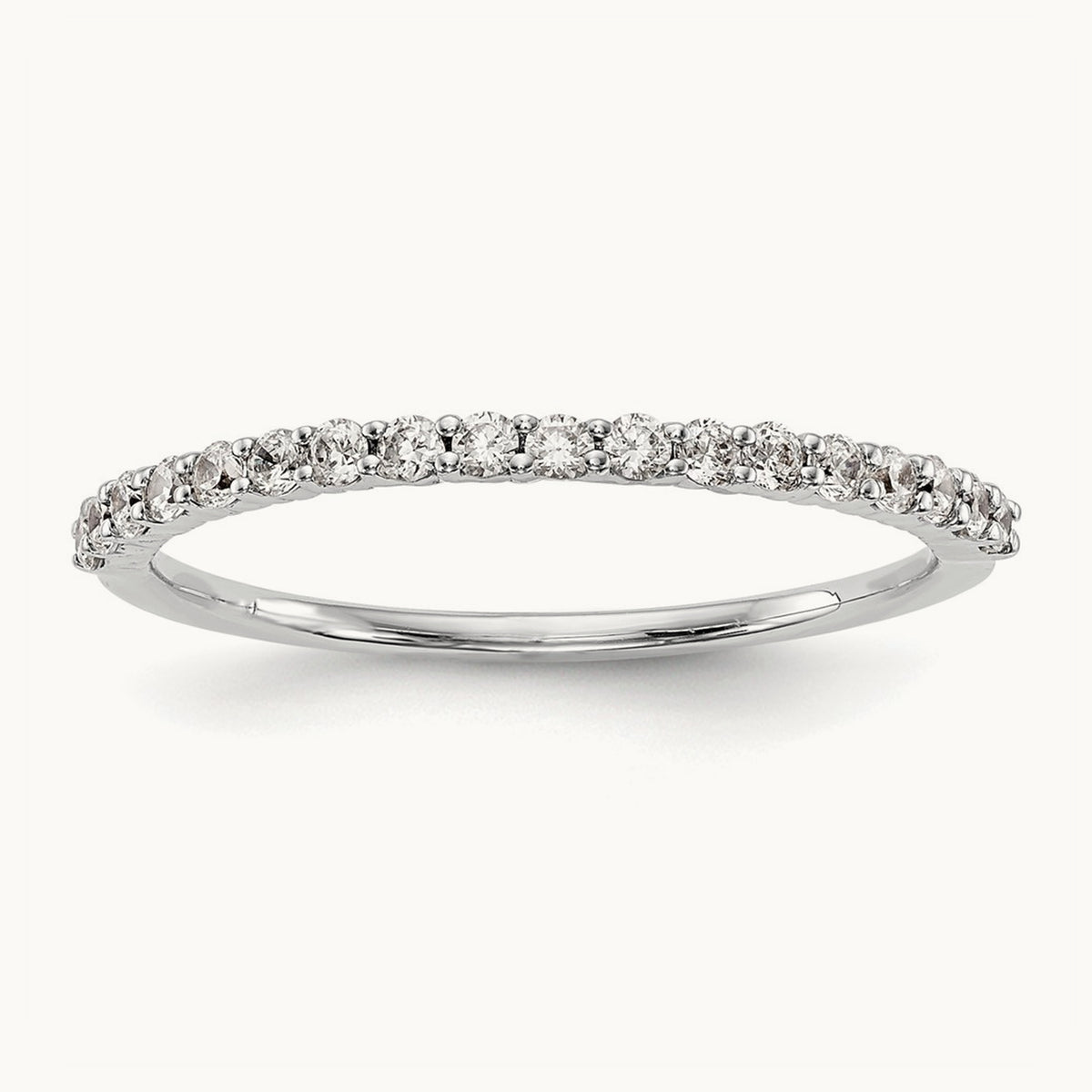 Diamond Wedding Band, 14K White Gold