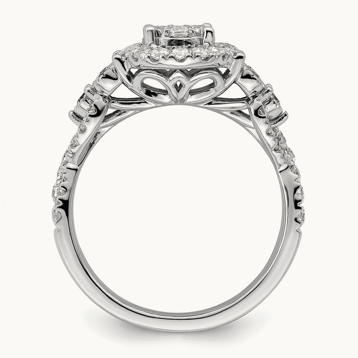 Cluster Engagement Ring, 1.00 ct tw Lab-Grown Diamond