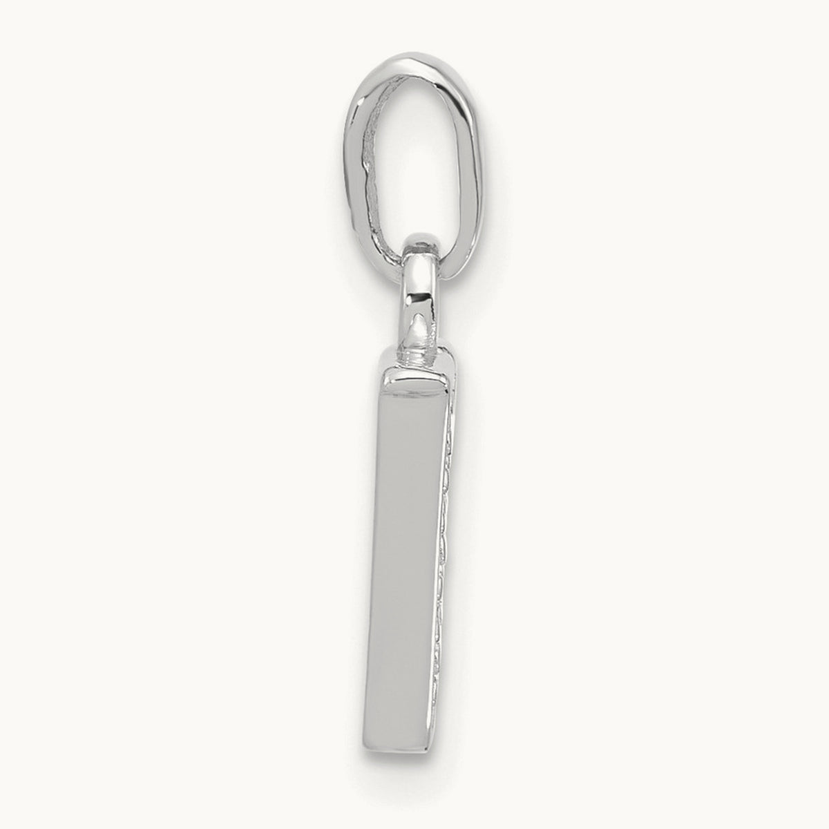 Diamond Letter V Initial Pendant, 14K White Gold