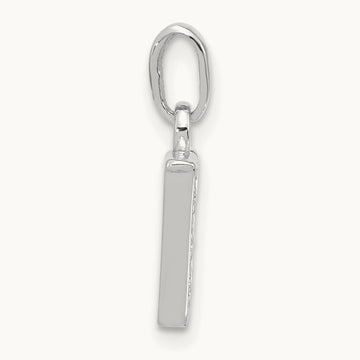 Diamond Letter V Initial Pendant, 14K White Gold