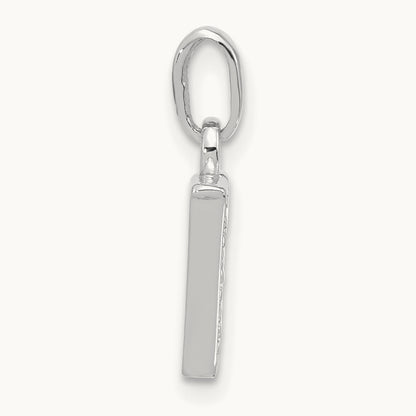 Diamond Letter V Initial Pendant, 14K White Gold