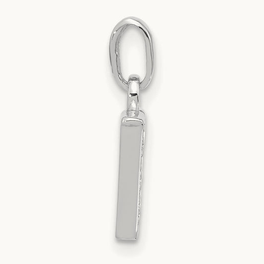 Diamond Letter V Initial Pendant, 14K White Gold