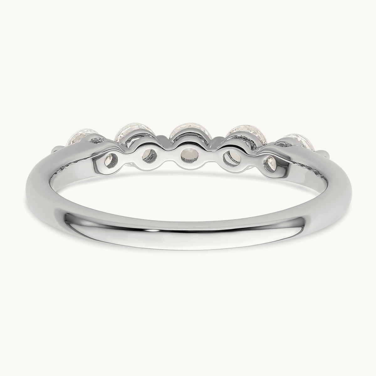 5-Stone Diamond Band, 14K White Gold