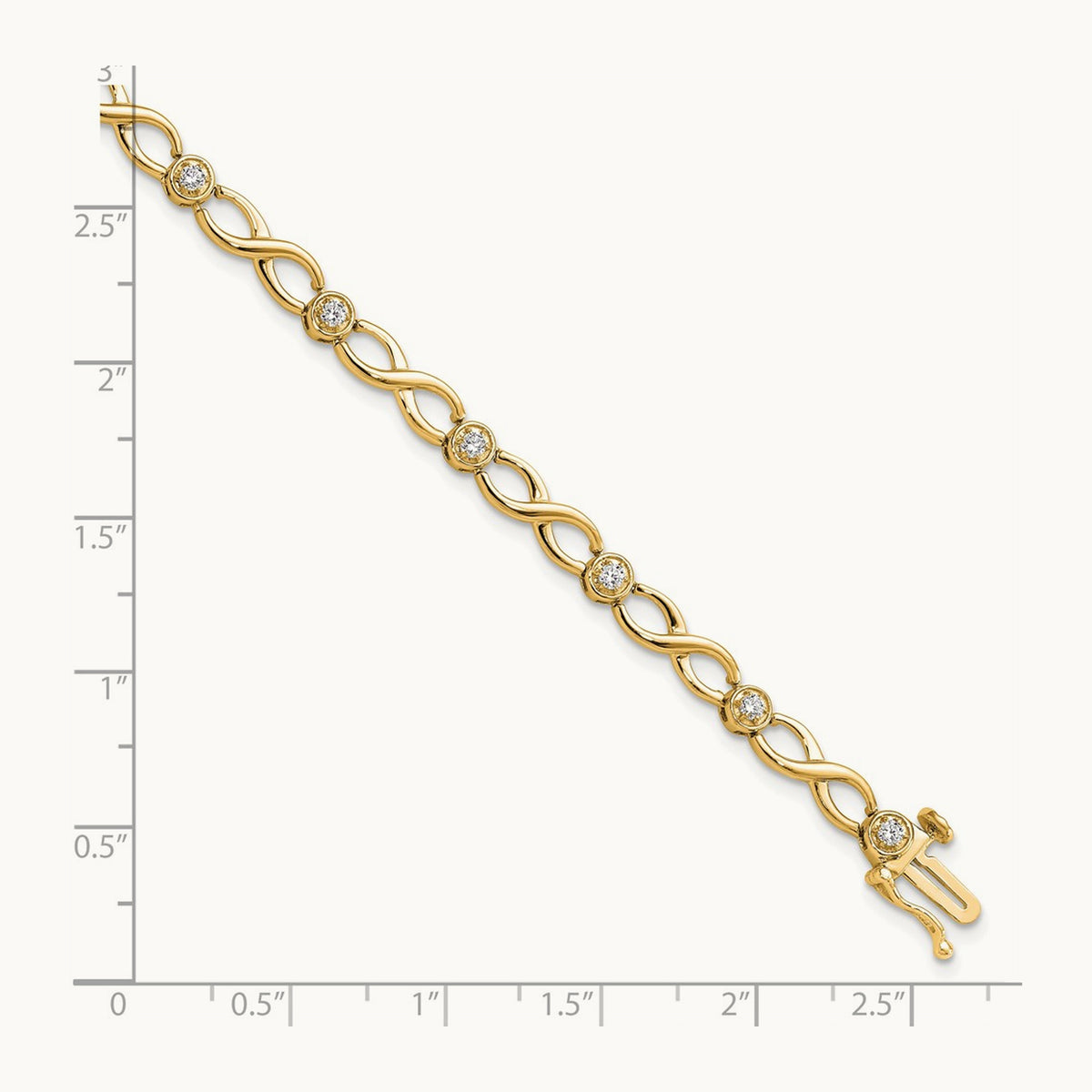 Infinity Bracelet, 0.50 ct tw Lab-Grown Diamond — 14K Yellow Gold, 7.25 in