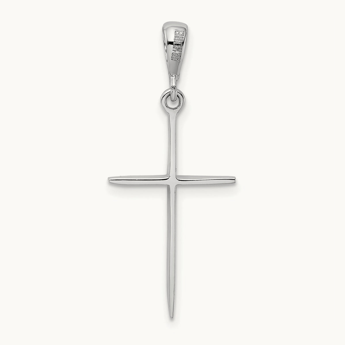 Cross Pendant, 14K White Gold