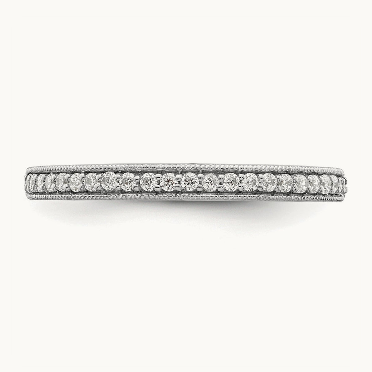 Diamond Complete Wedding Band, 14K White Gold