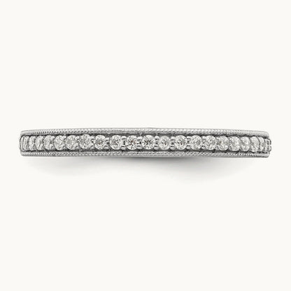 Diamond Complete Wedding Band, 14K White Gold