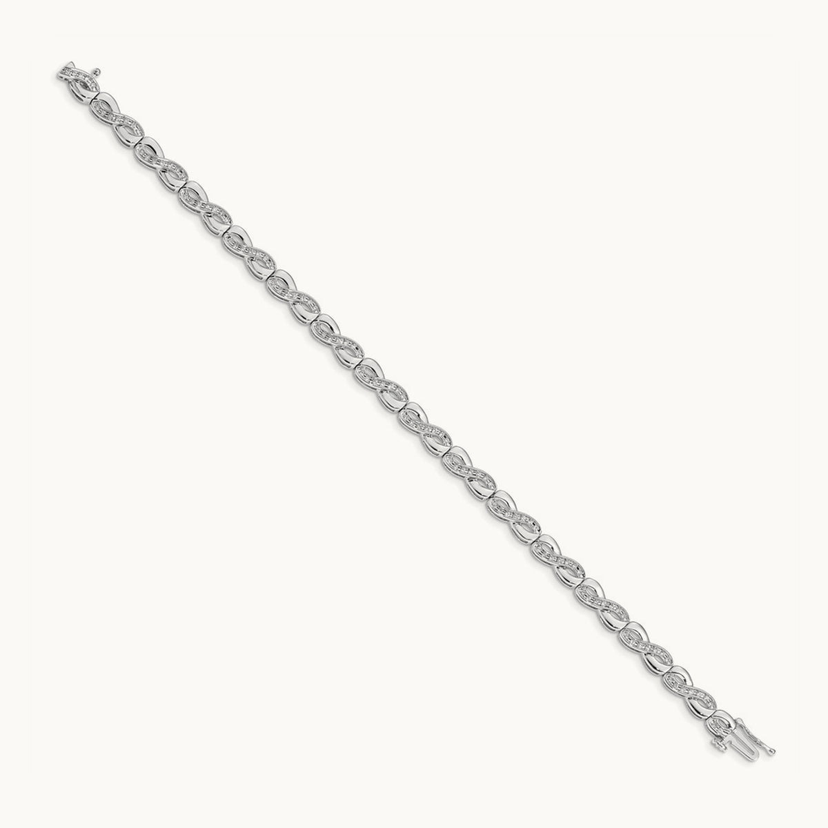 Diamond Infinity Link Bracelet, 14K White Gold