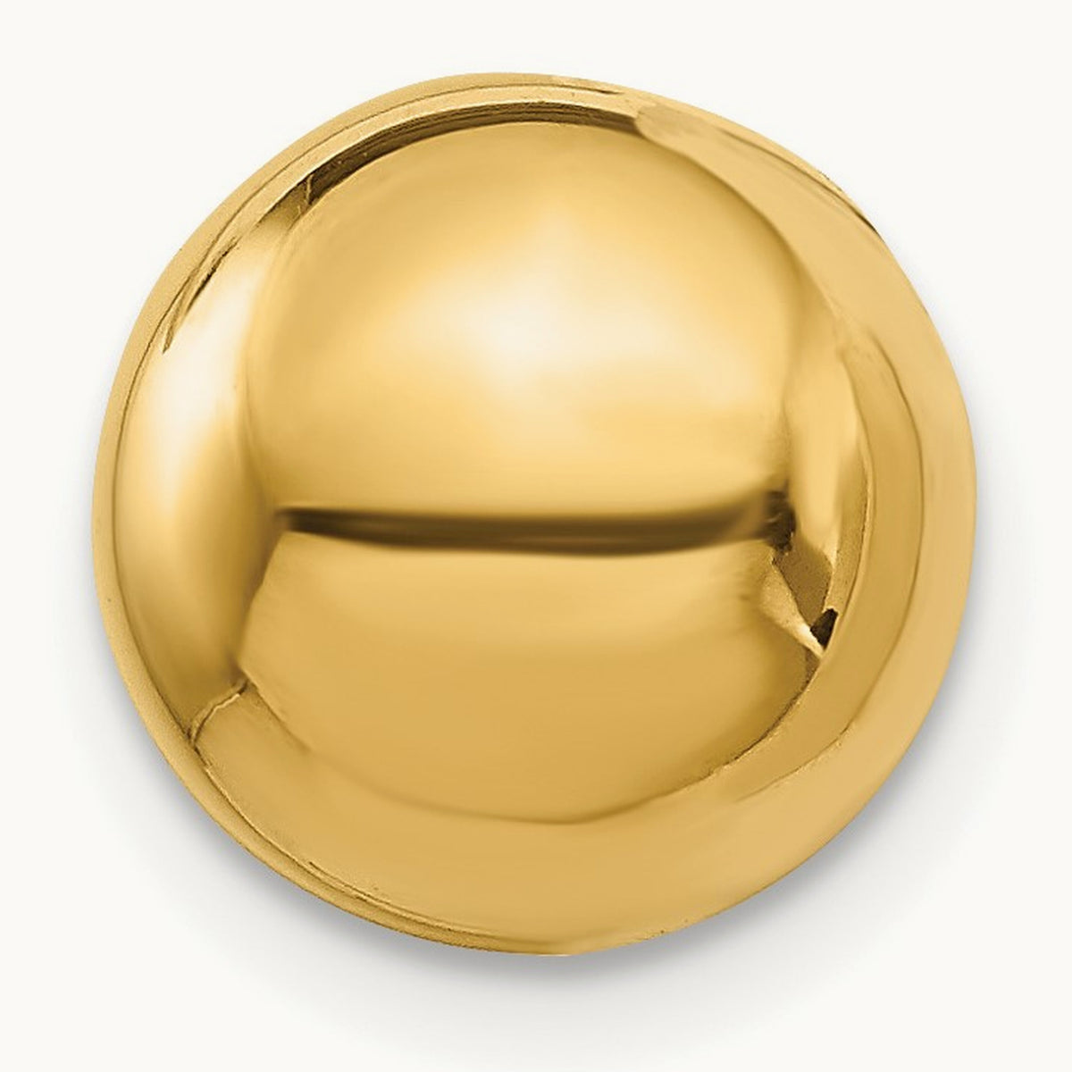 Single Polished Half Ball Post Earring — 10mm