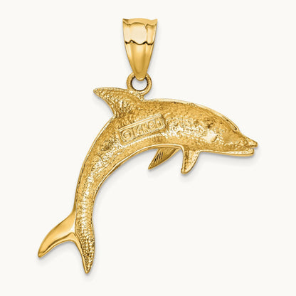 Dolphin Pendant, 14K