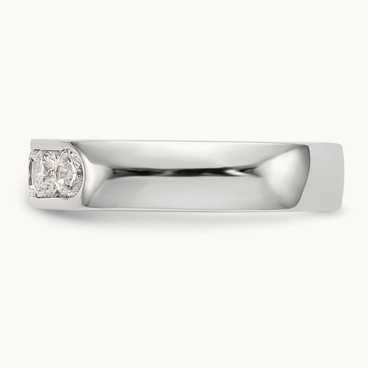 5-Stone Diamond Channel Band, 14K White Gold