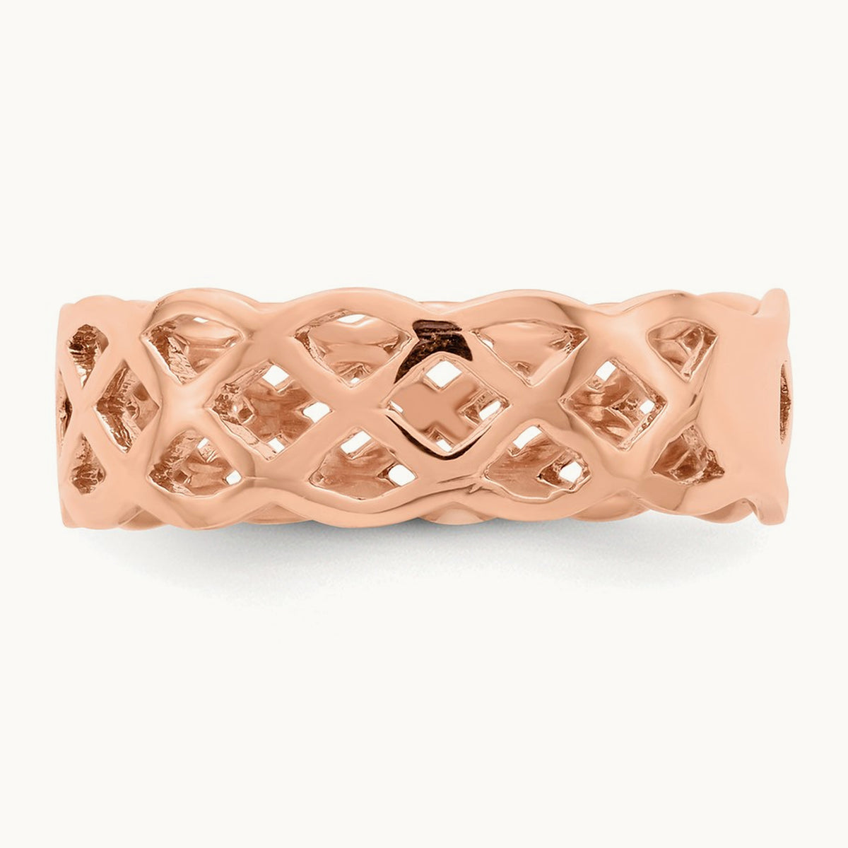 Polished Weave Ring — 14K Rose Gold, 7