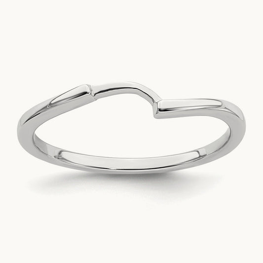 Contoured Band, 14K White Gold